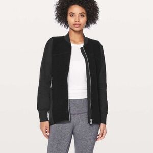 Lululemon Stand Out Black Sherpa Zip Up Jacket